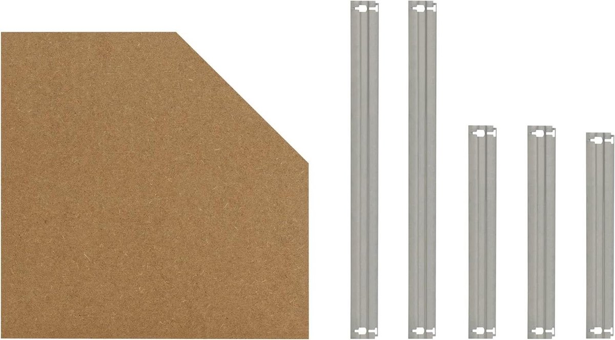 Plank Set - Opbergplanken HDF - Garage Opbergen - Zware Belasting - 70 x 40 cm - Zilver