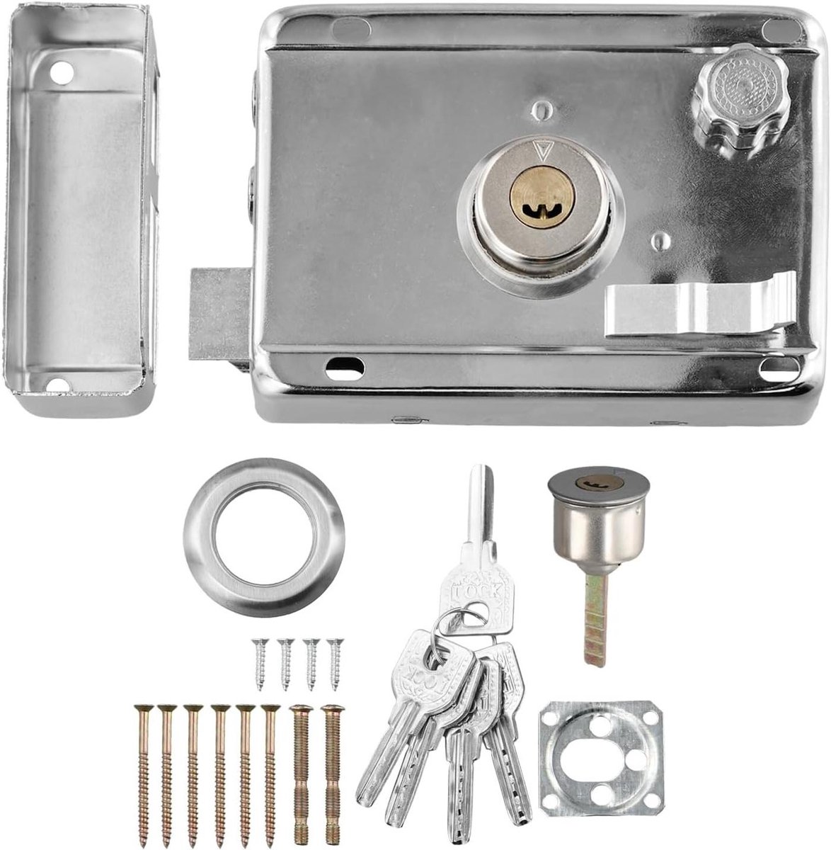 Antidiefstalslot - Grendelslot Deur - Huis Beveiligen - Glad en braamvrij - 14 x 9 x 8 cm - Zilver
