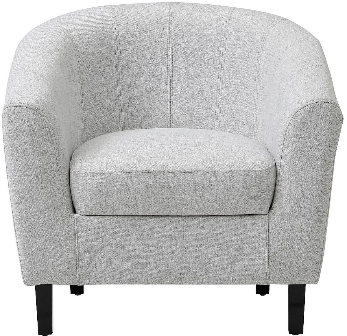 Vente-unique Cabrioletfauteuil in lichtgrijs gemêleerde stof CRISTOBAL