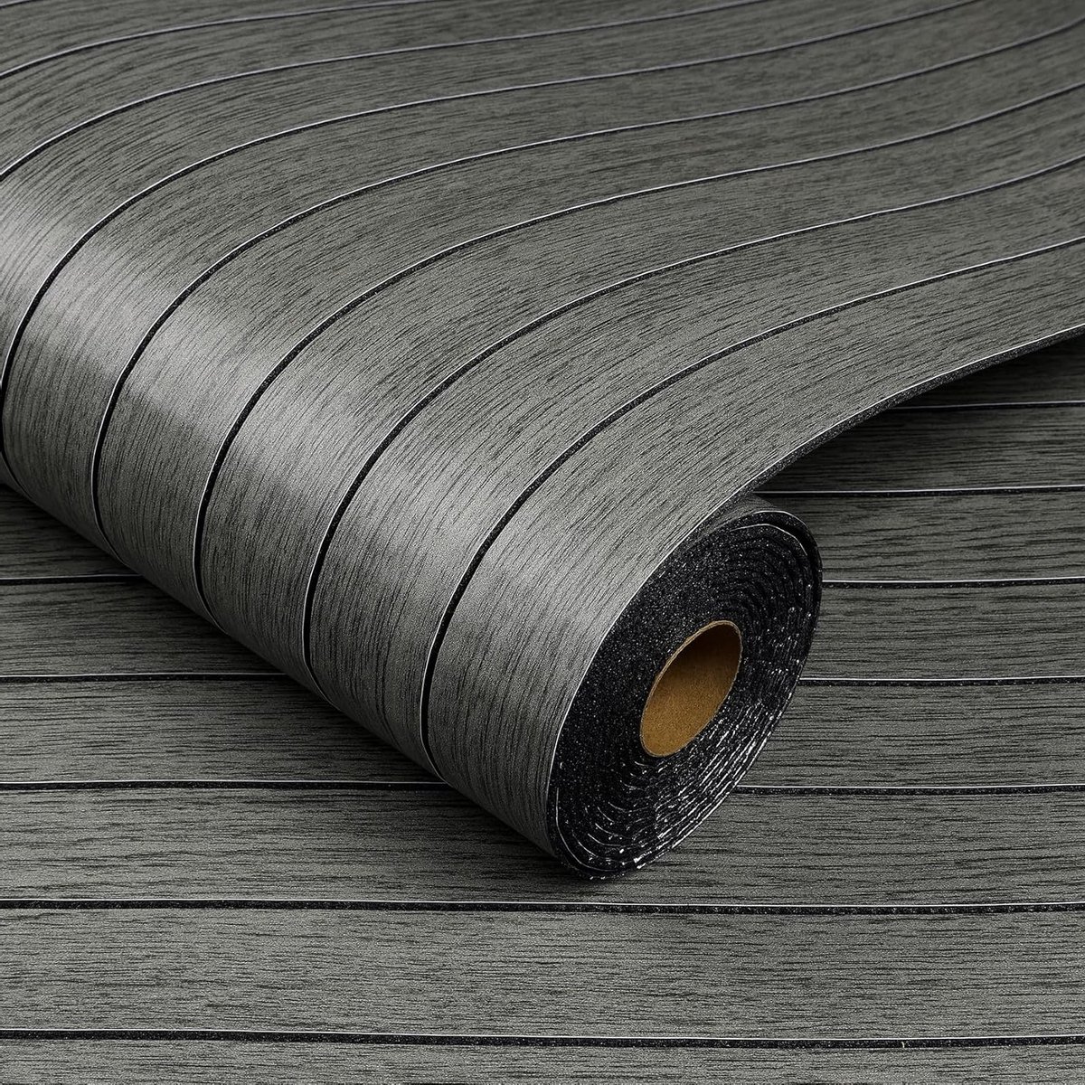 Zelfklevende wandpanelen met houtlook 3D wandbekleding in zwart, 90CMx5M, ideaal voor woonkamer en kantoor, modern interieur en decoratie