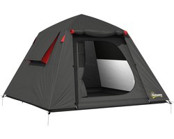 Outsunny Koepeltent-Glasvezel, Polyester-210L x 210B x 150H cm-Donkergrijs