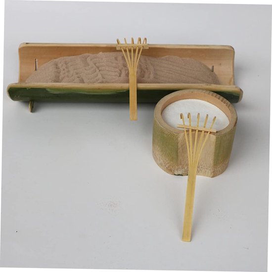 12-delige mini bamboe harkjesset voor tuindecoratie en meditatie van Merkloos	 — afbeelding 5
