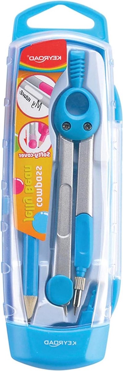Cirkel Passer - Tekenhulp - Cirkels Tekenen - Met Naamplaatje - 6 x 3 x 18 cm - Roze