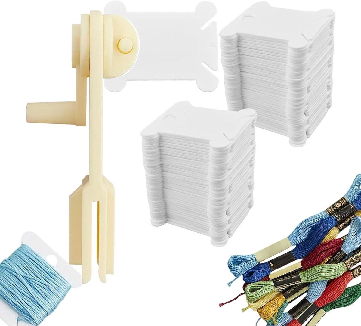 Flos Haspels - Opbergdoos Garenwikkel - Handwerk Organiseren - Dubbel Draad Vergrendelingssysteem - 120 Stuks - Niet gespecificeerd