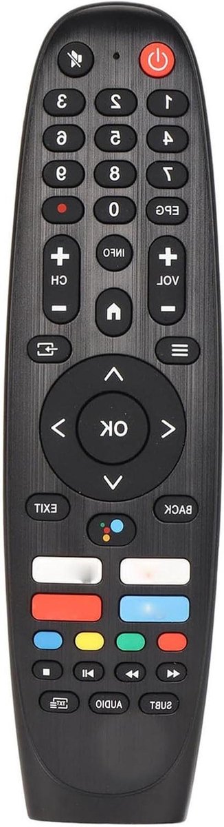 TV Afstandsbediening - Universele Bediening - Smart TV Bediening - Spraakbesturing Ingebouwd - 10 Meter Bereik - Zwart