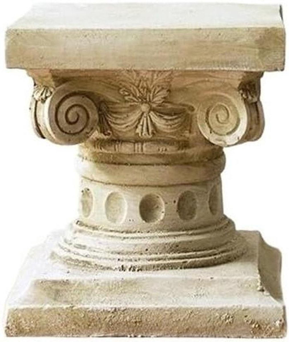 Romeinse zuil - Decoratieve pilaar - Planten display - Weerbestendig magnesiumoxide - 3000 Gram - Wit