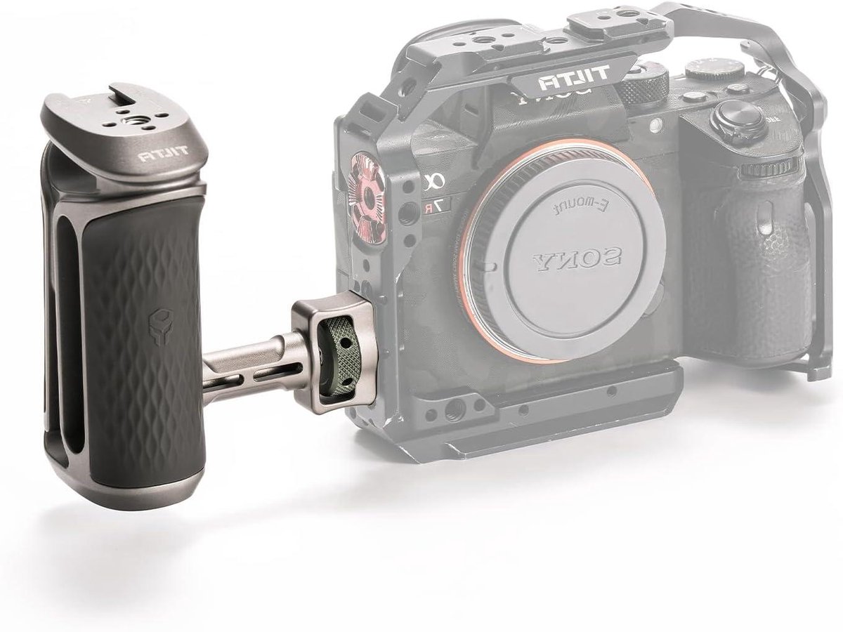 Xeno Zijhandgreep - Camera Handvat - Stabiliteit Verbeteren - Verstelbare Hoogte - 40 mm - Grijs