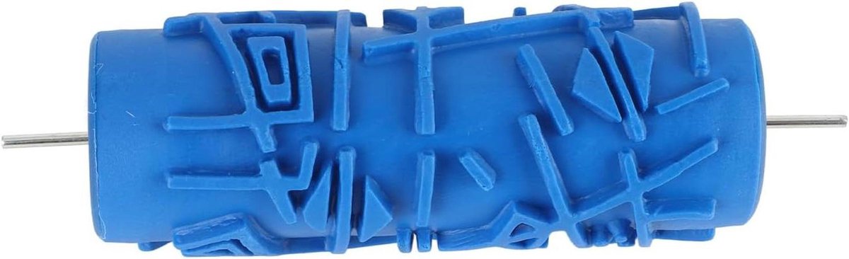 Muurpatroon Verfroller - Decoratieve Roller - Muren Decoreren - Flexibel Rubber - 5 Inch - Blauw