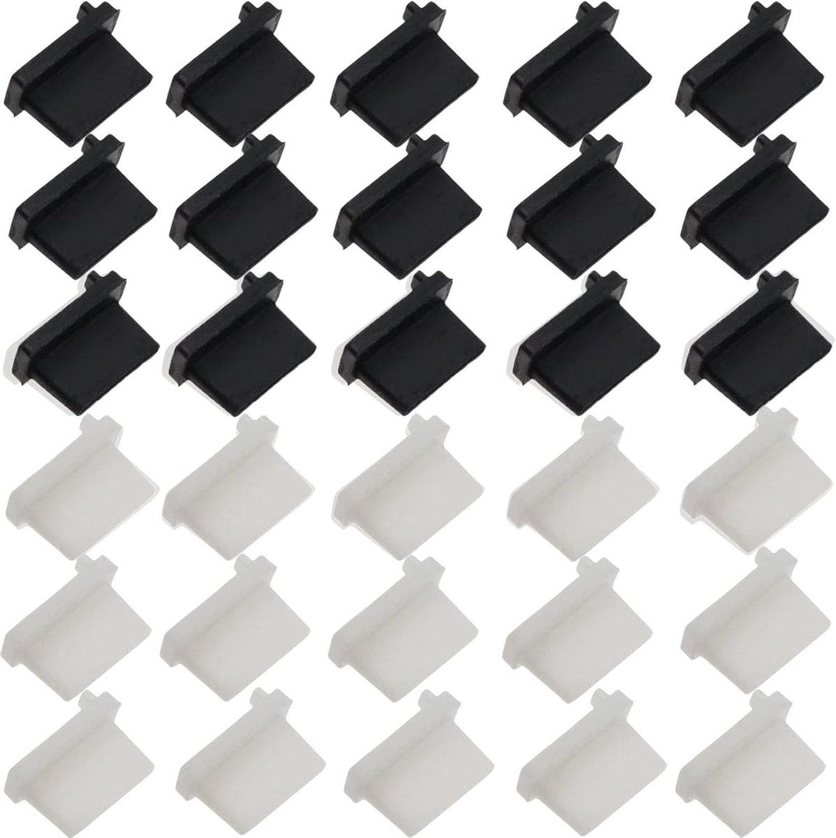 Set van 30 Siliconen USB-A Stofdoppen, Beschermingsplug voor USB-A Poorten, Geschikt voor Laptops en Desktop Computers, Ideaal voor USB 2.0/3.0 Aansluitingen