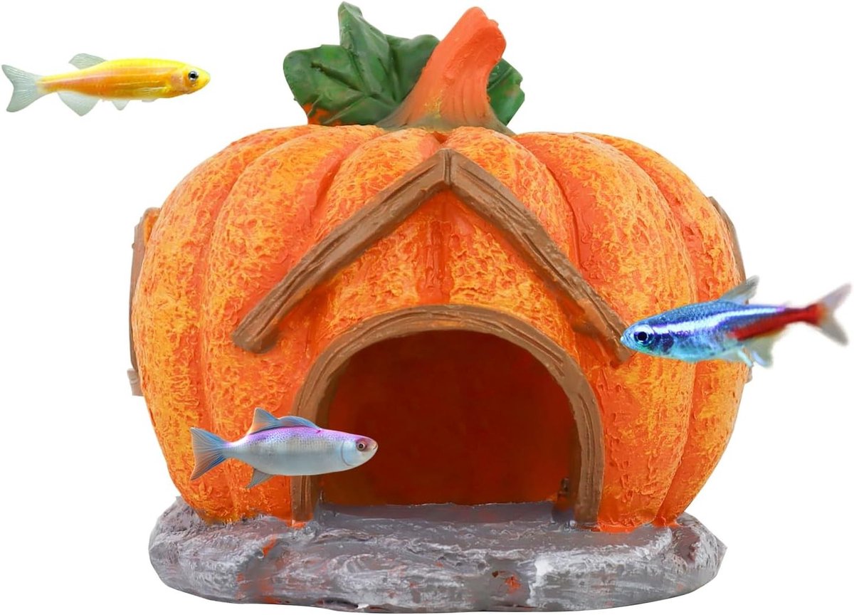 Decoratieve Paddenstoelen Huis Ornamenten voor Aquarium, Ideaal voor Halloween en Vis Tank Landschapsaccessoires