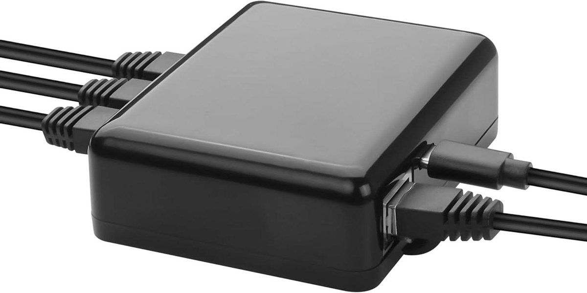 LAN Switch - Ethernet Splitter - Netwerk Uitbreiden - 1 tot 3 Poorten - 1000Mbps - Zwart