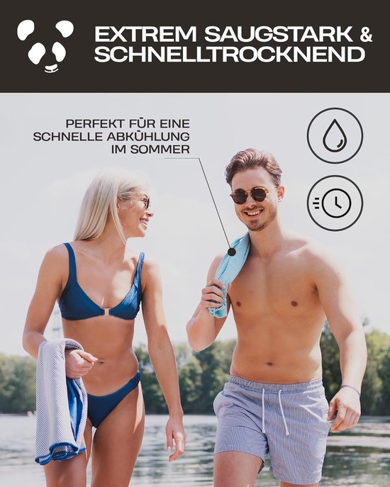 Microvezel Handdoek - Reishanddoek Sportdoek - Snel Drogen - Extra Antibacterieel - Small - Paars — afbeelding 5