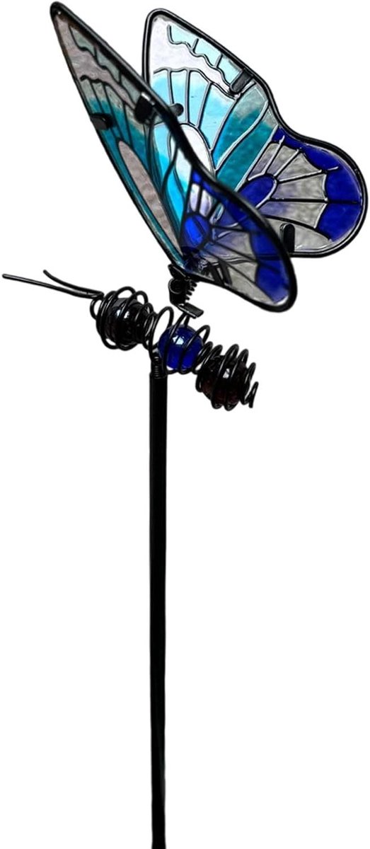 Decoratieve Tuinvlinders - Tuin Decoratie - Tuin Verfraaien - Stimuleert Creativiteit - 20 cm - Blauw