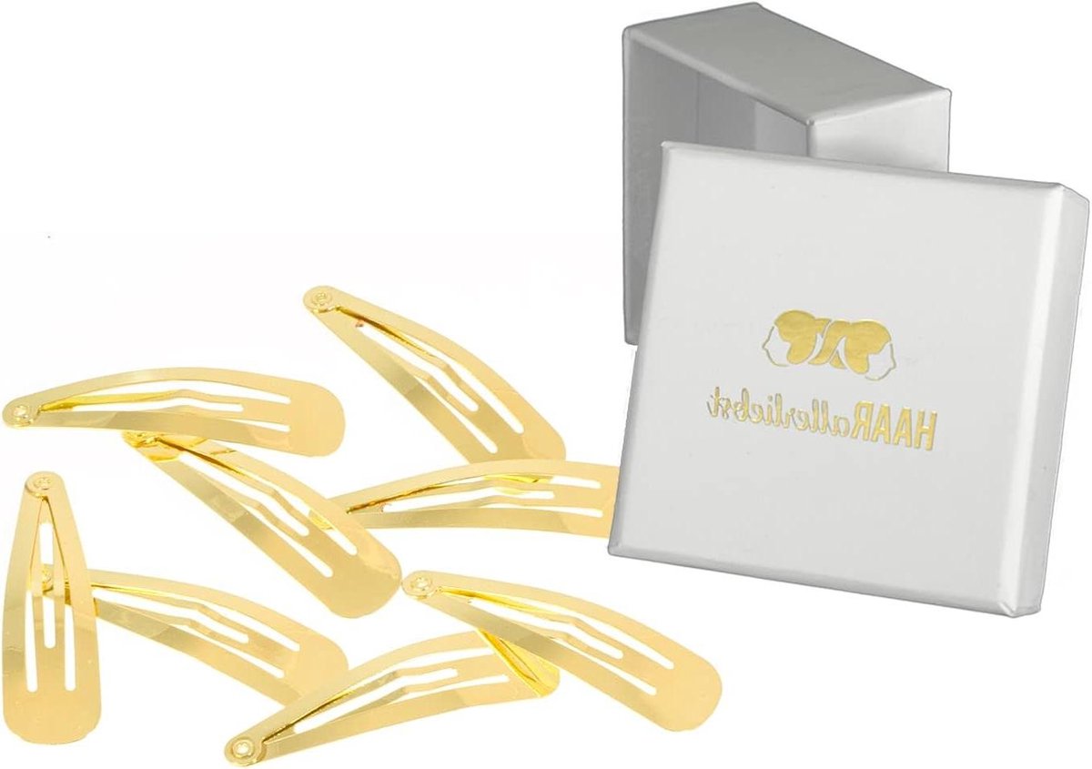 Haarspelden Set - Gouden Clips - Haar Styling - Inclusief Opbergdoos - 8 Stuks 5cm - Goud