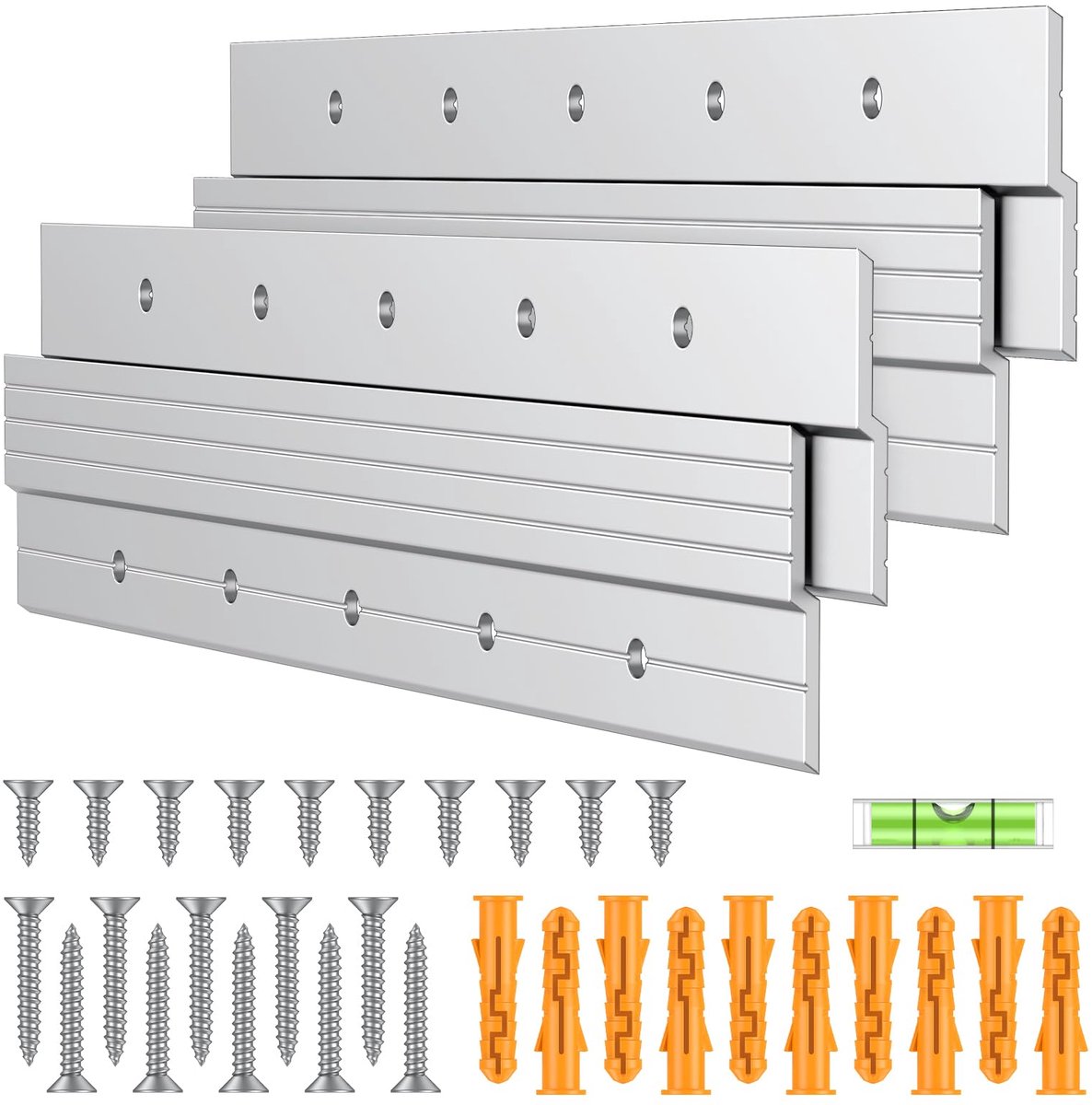 carmdering - Zwevende Spiegelsysteem - Onzichtbare Wandbevestiging - Z-Bar Ophangsysteem - Volledig Verborgen Montage - Hoge Draagkracht Tot 36 Kg - Roestvrij Aluminiumlegering - Snelle Installatie Zonder Speciaal Gereedschap