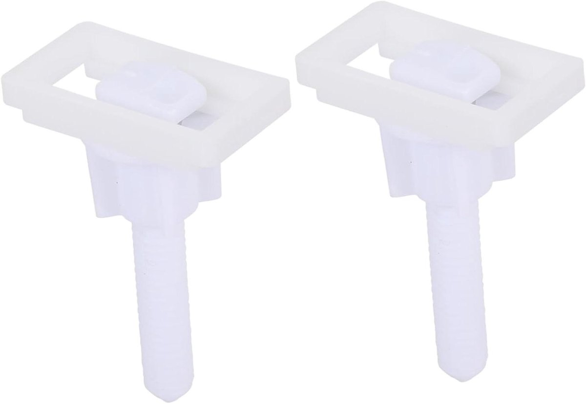 Toiletzitting Bevestigingsset - Scharnier Bouten - Toilet Reparatie - Verstelbare Bouten - 4.5X2.5CM - Wit