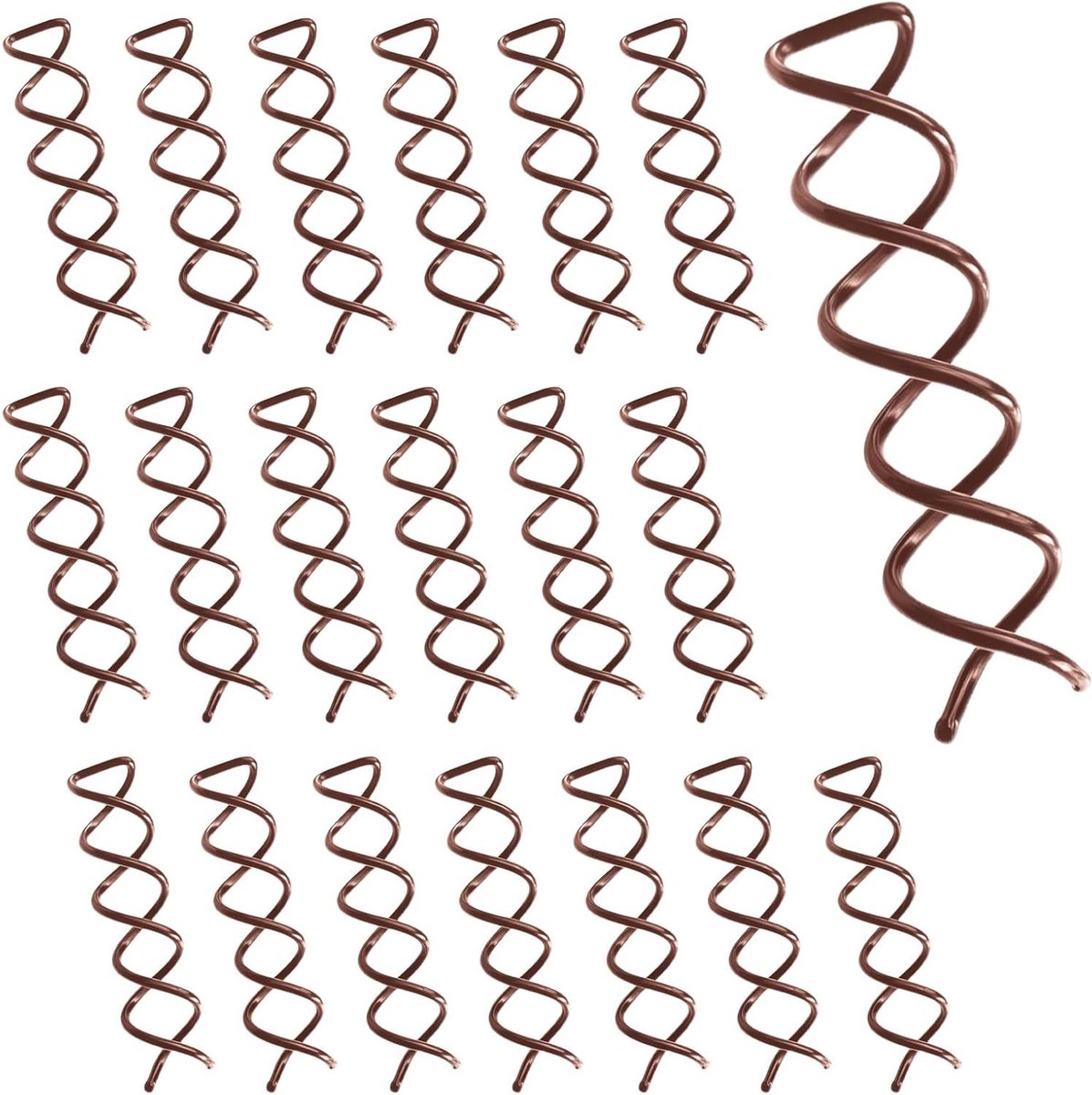 Haarspelden Set - Knot Spelden - Haar Opsteken - Spiraal Vorm - 20 Stuks - Bruin