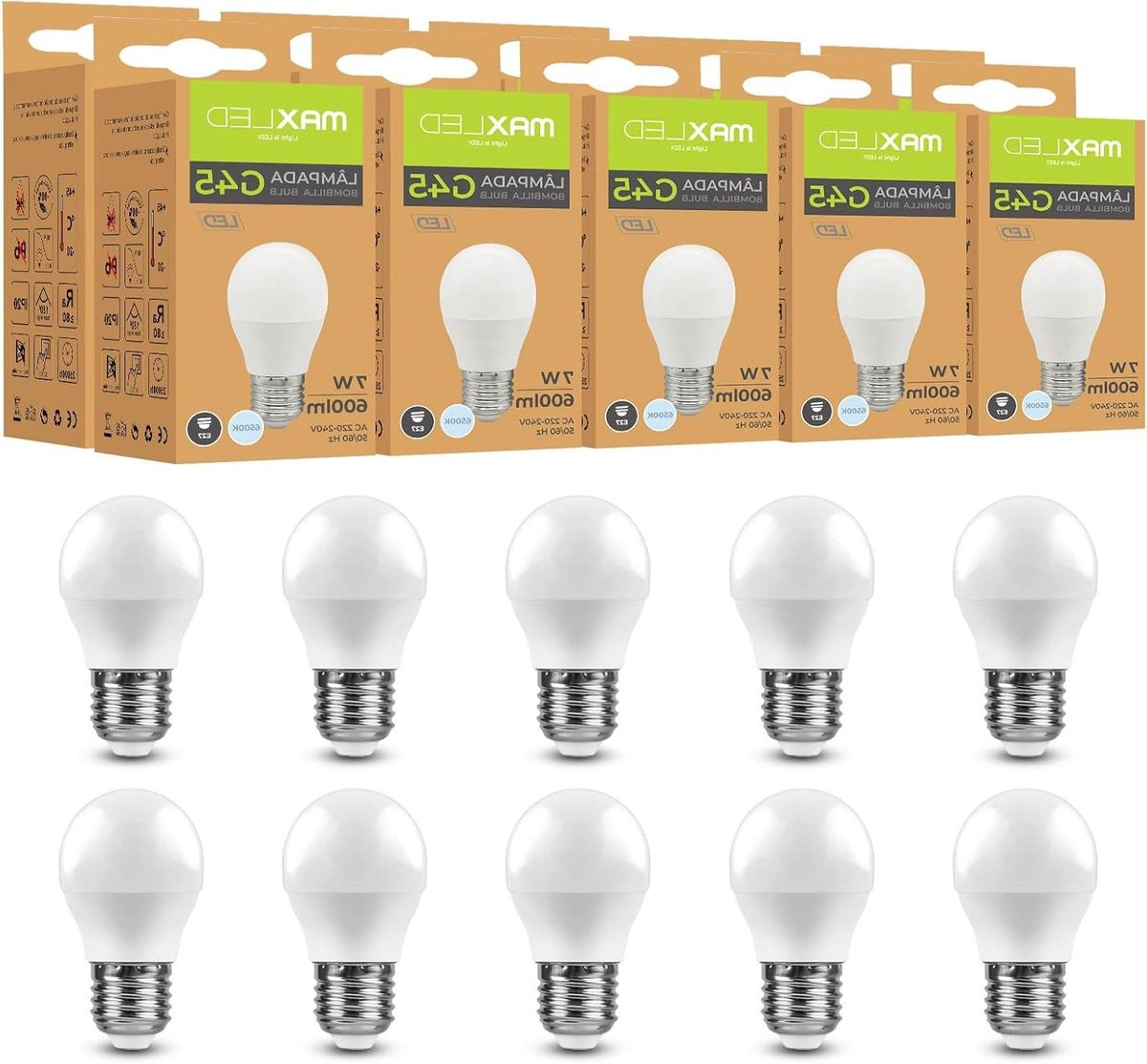LED Lamp - Gloeilamp Vervanger - Huis Verlichten - Energiebesparend - 7 Watt - Daglicht