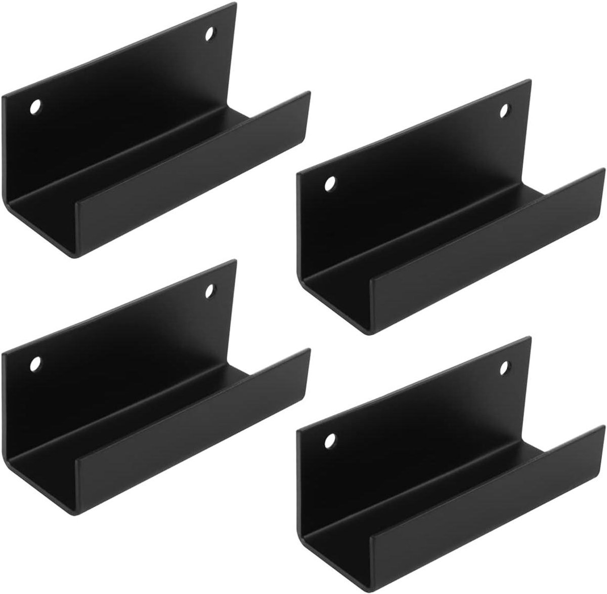 Wandtegels Hangers - Stevige Beugels - Muur Bevestigen - Verdikt Staal - 4 Stuks - Zwart