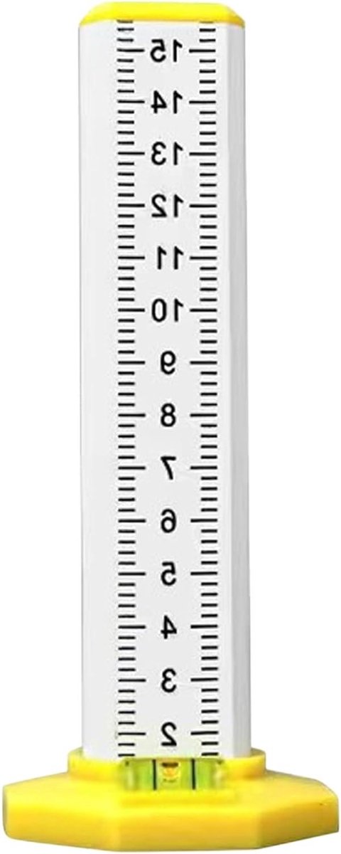 Meetinstrument - Waterpas Liniaal - Nauwkeurig Meten - Magnetische Basis - 15 cm - Grijs