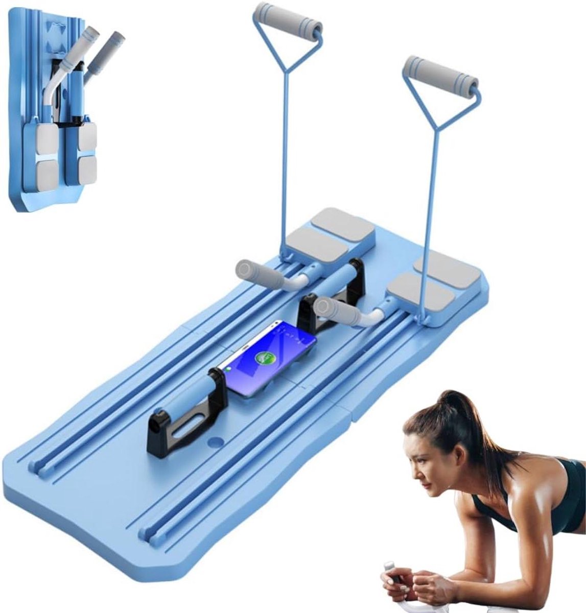 Fitness Board - Pilates Trainer - Full Body Workout - Opvouwbaar Ontwerp - 3 kg - Blauw