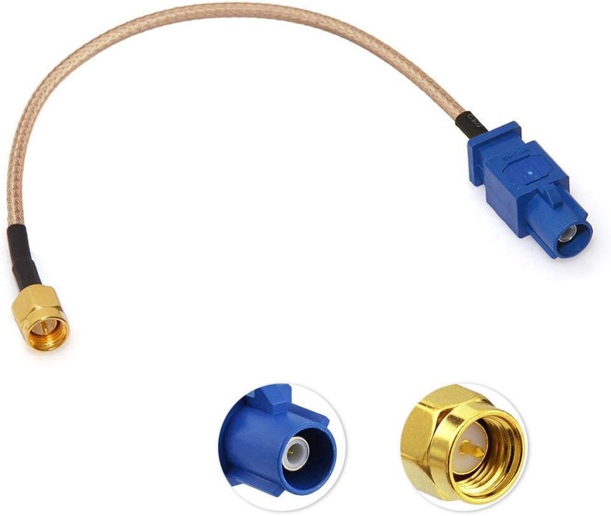 Auto GPS-antennekabel adapter SMA naar Fakra C 15 cm