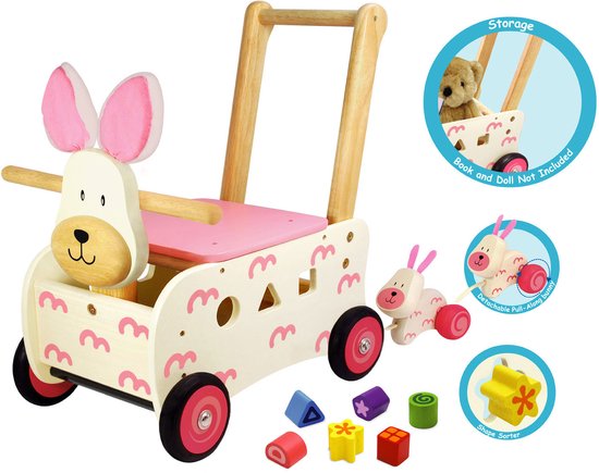 I'm Toy Loop/duwwagen Konijn - Roze van I'm Toy — afbeelding 4