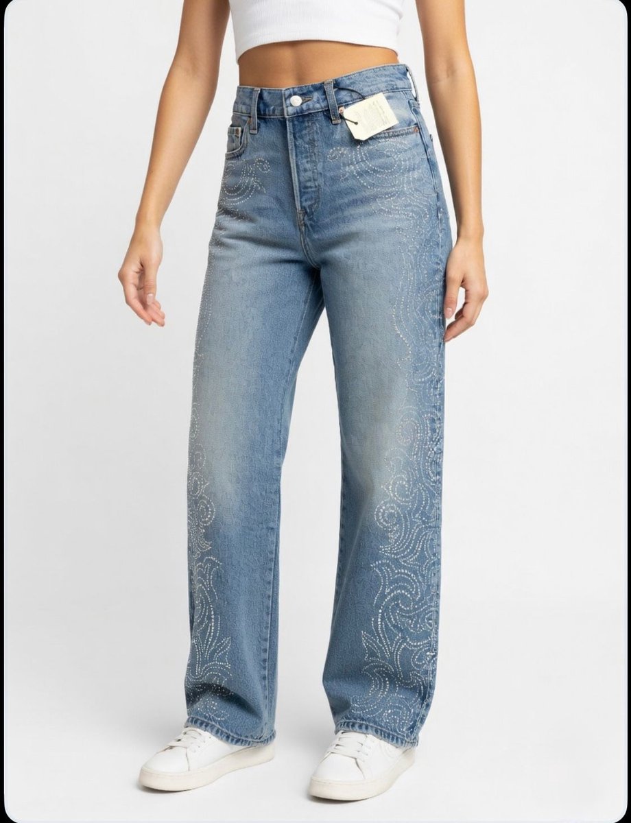 Levi’s Beyonce Spijkerbroek Dames Mid Rise Straight Leg X 30 Blauw