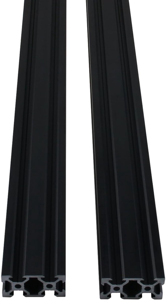 Aluminium Profiel - Extrusie Profiel - 3D Printer Bouw - V-Type Sleuf - 600 mm Lengte - Zwart