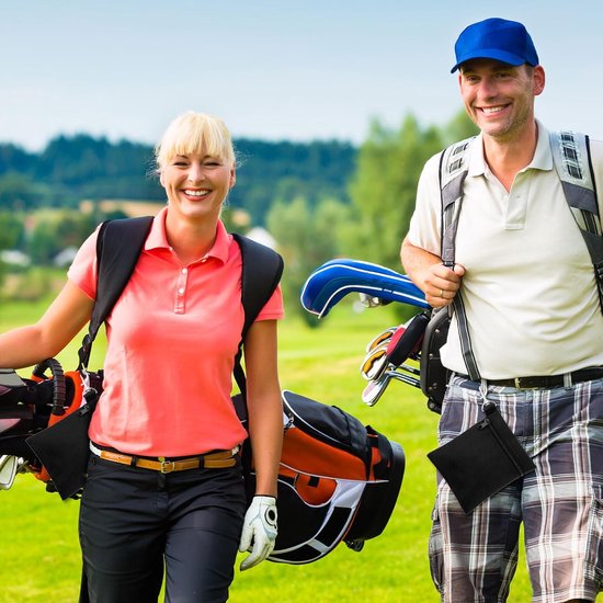Golf Tee Tassen - Golfbal Zakjes - Golf Accessoires - Met Metalen Clip - 17x14cm - Zwart van GOLF — afbeelding 3