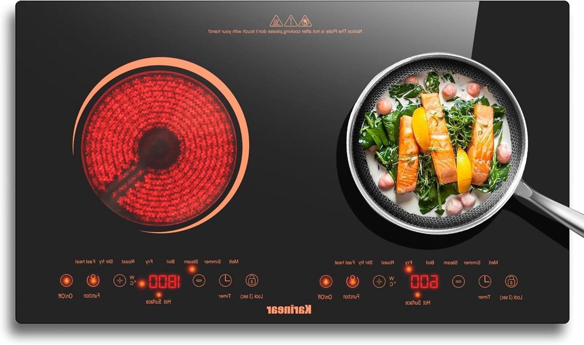 Keramische Kookplaat - Draagbare Kookplaat - Flexibel Koken - 9 Temperatuurstanden - 35 x 60 x 6.5 cm