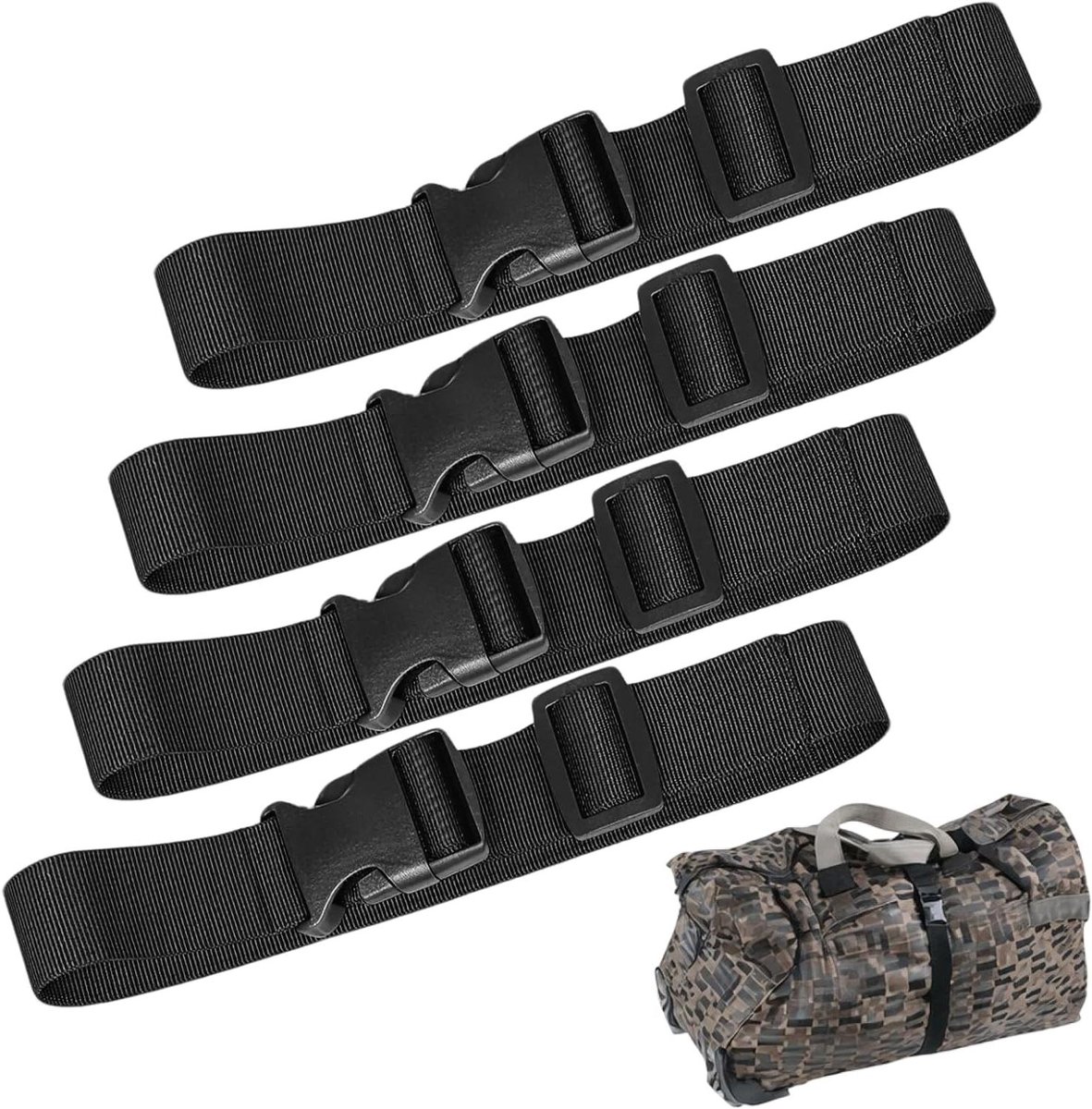 Verstelbare Borstriem - Borstband Rugzak - Wandelen Reizen Klimmen - Snelle Klikgespen - 2.5 x 100 cm - Zwart