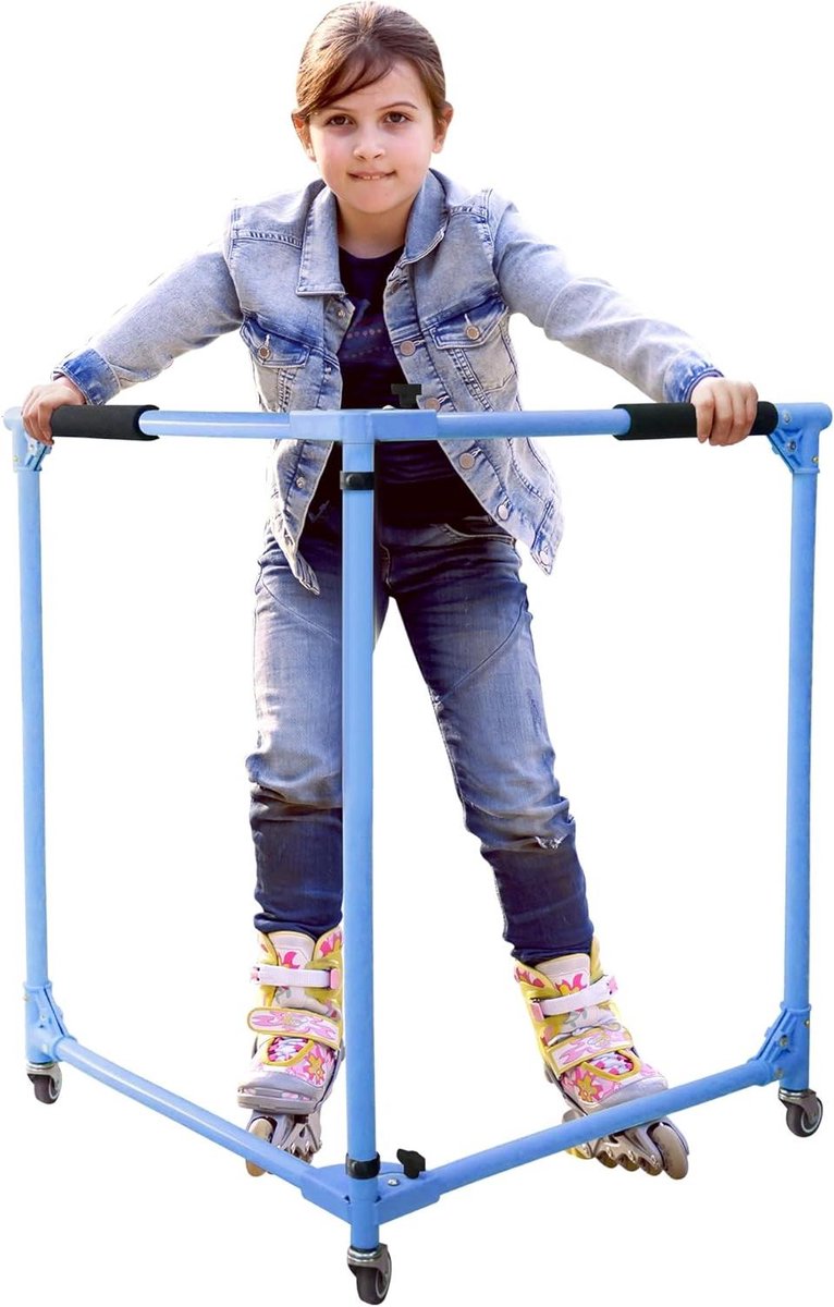 GanFindX Rolschaatstrainer voor kinderen opvouwbare schaatshulp voor beginners leer balans op inline skates Blauw