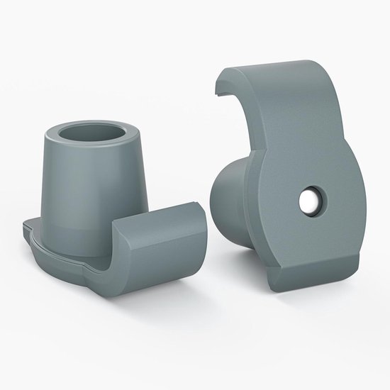 Ski Glides - Rollator Accessoires - Vloeren Beschermen - Universele Pasvorm - 25mm Buis - Grijs