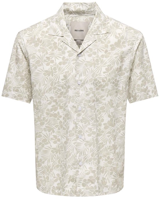 ONLY&SONS - ONSWHITE RESORT REG SS SHIRT - Heren - Overhemden