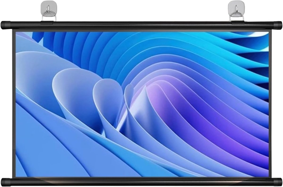Projectiescherm - Film Scherm - Thuis Bioscoop - Handmatig Uittrekbaar - 16:9 50 Inch - Zwart