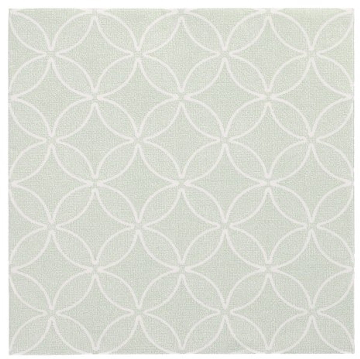 8x 20 Servetten ROYAL Collection 1/4 vouw 40 cm x 40 cm jade groen Circle Flowers