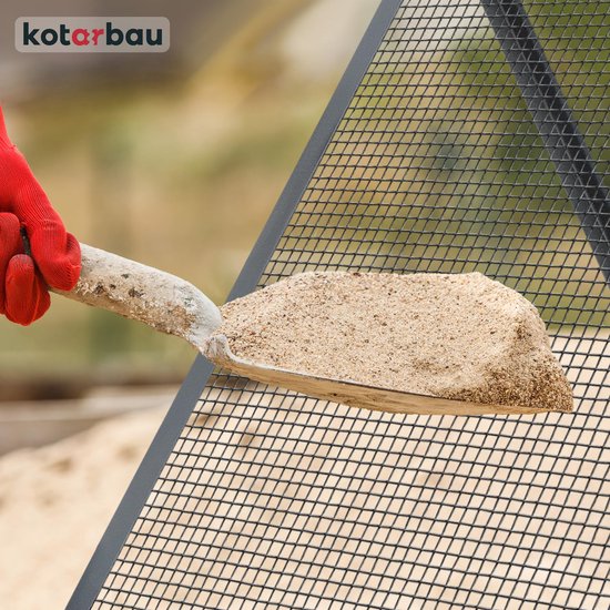 KOTARBAU® Grondzeef, Bouwzeef, 10 x 10 mm, Zandzeef, 60 x 120 cm, Doorwerpzeef, Bouwzeef Staal, Grijs, Tuinzeef, Zeef voor Grond, Zandzeef voor Bouw, Grote Grondzeef van Merkloos	 — afbeelding 2