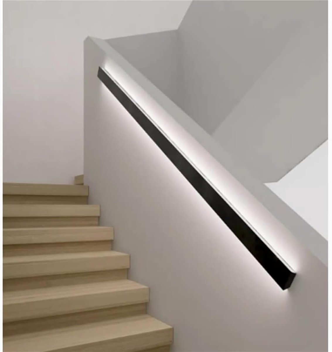LED Trapleuning - Muurbeugel Verlichting - Veilig Trap Lopen - Bewegingssensor Actief - 100 cm Lengte - Koud Licht