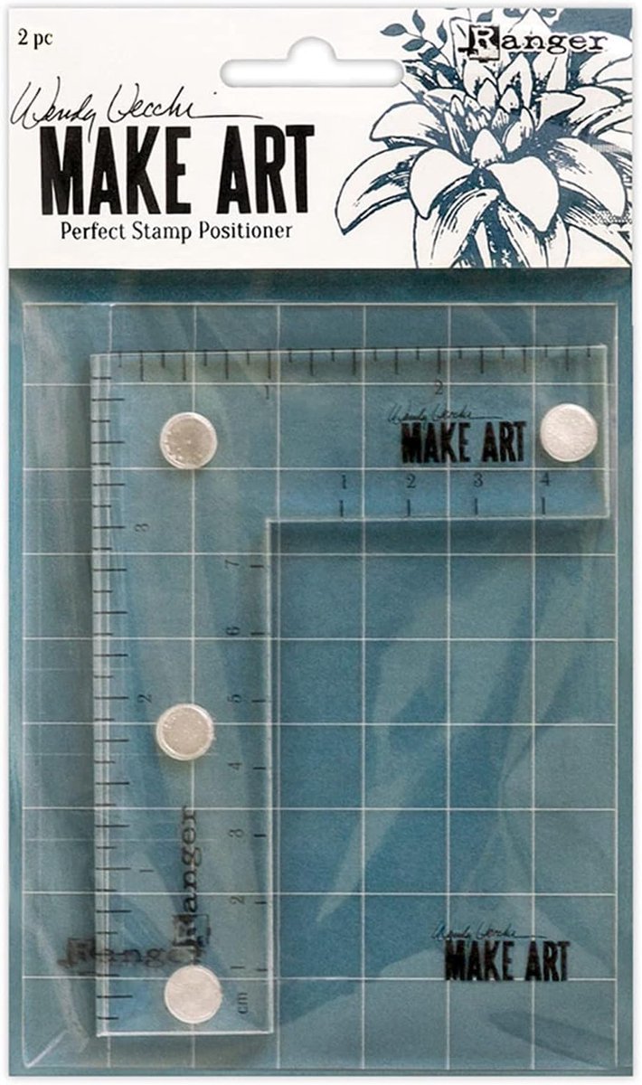 Stempel Positioner - Stempel Hulp - Kaarten Maken - Magnetische L-Vorm - 5 x 4 Inch - Grijs