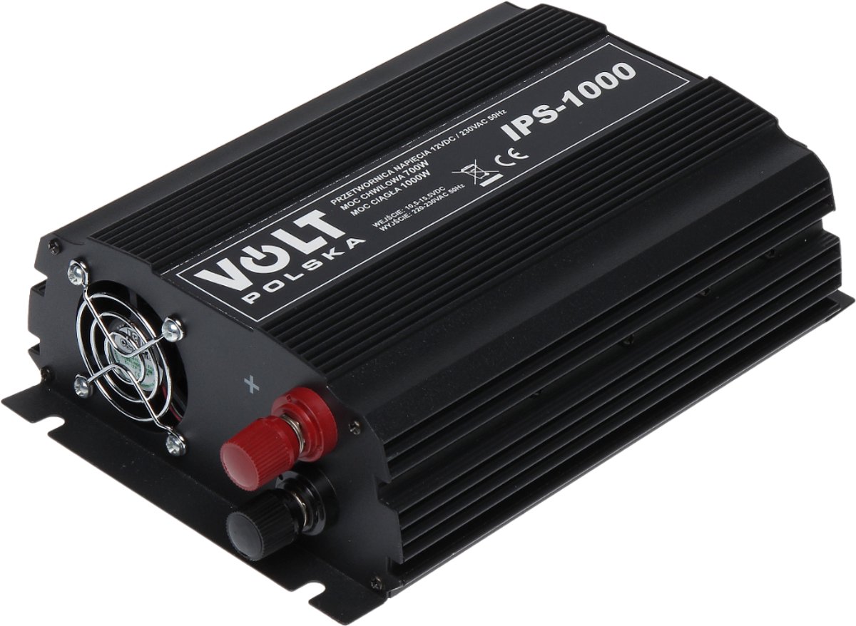WL4 CONV-12-230-1000 omvormer van 12VDC naar 230VAC maximaal 1000 Watt