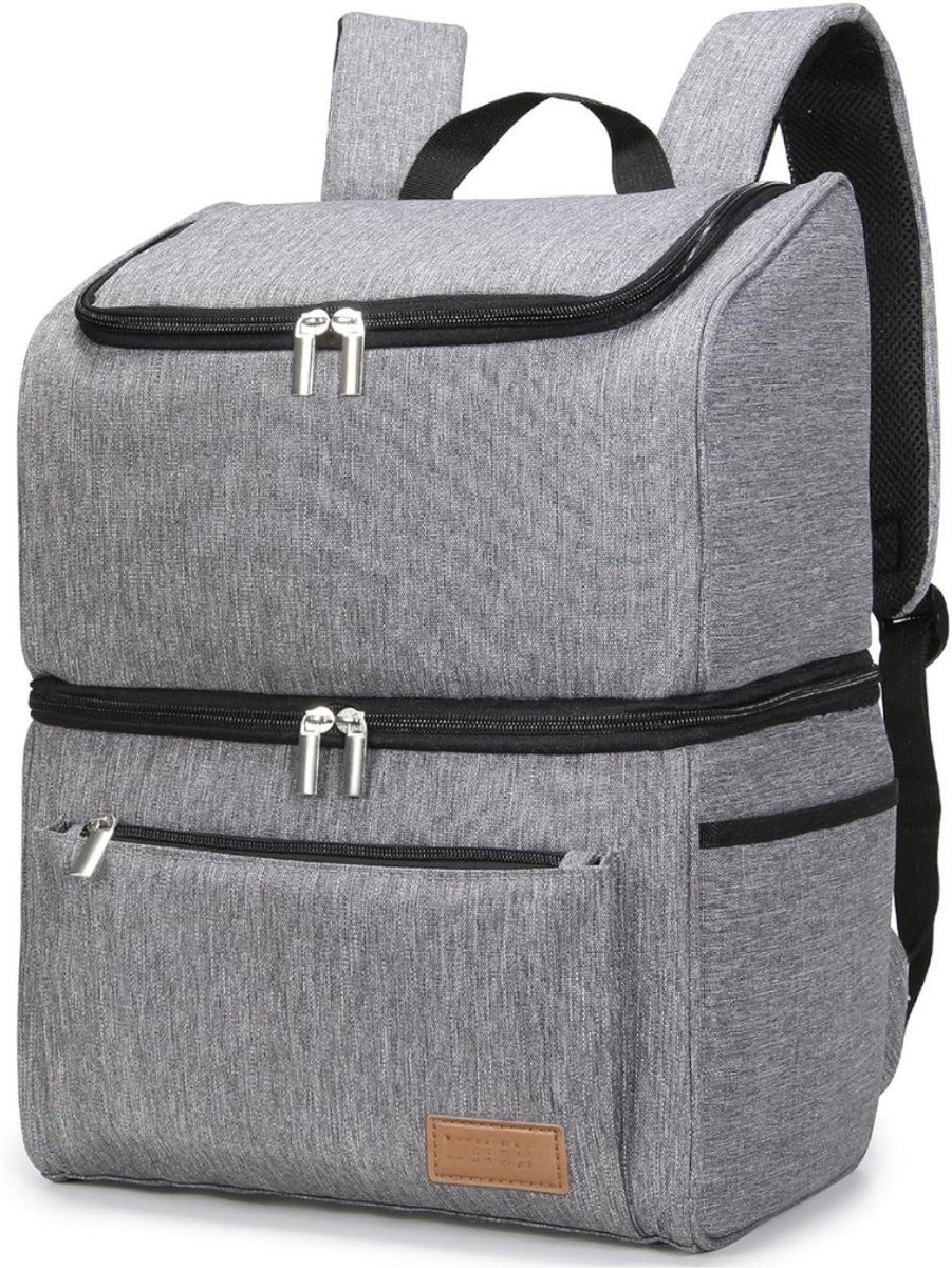 Picknicktas - Picknickmand - Lunchtas - Lunch Bag - Koeltas - Koelrugtas - Koelrugzak - Cooler Bag - Thermotas - Stof - 21L - Grijs - van Imperatoris