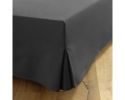 Bedrok 90x200 - Bedtextiel - Bed Opknappen - 4-zijdig - 30 cm Hoog - Asfalt Grijs