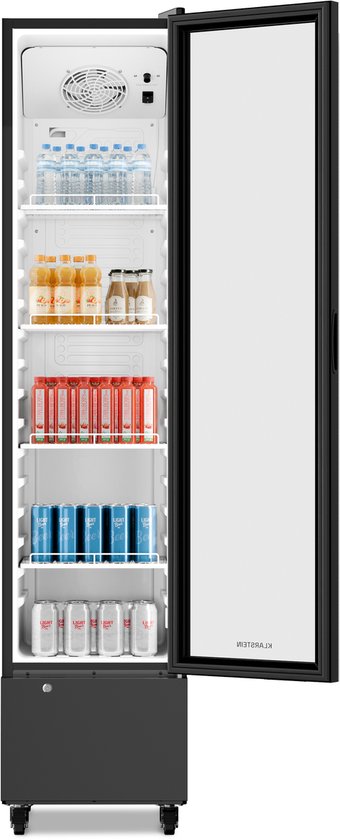 Drankenkoelkast Klarstein GrandCooler 220L – 188 flessen, compressorkoeling 0-10°C, LED-deur, 4 verstelbare leggers
