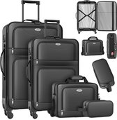 KESSER® Kofferset 4-delig Trolley - Reiskoffer met Wielen - groote Koffers, Handbagage & Toilettas
