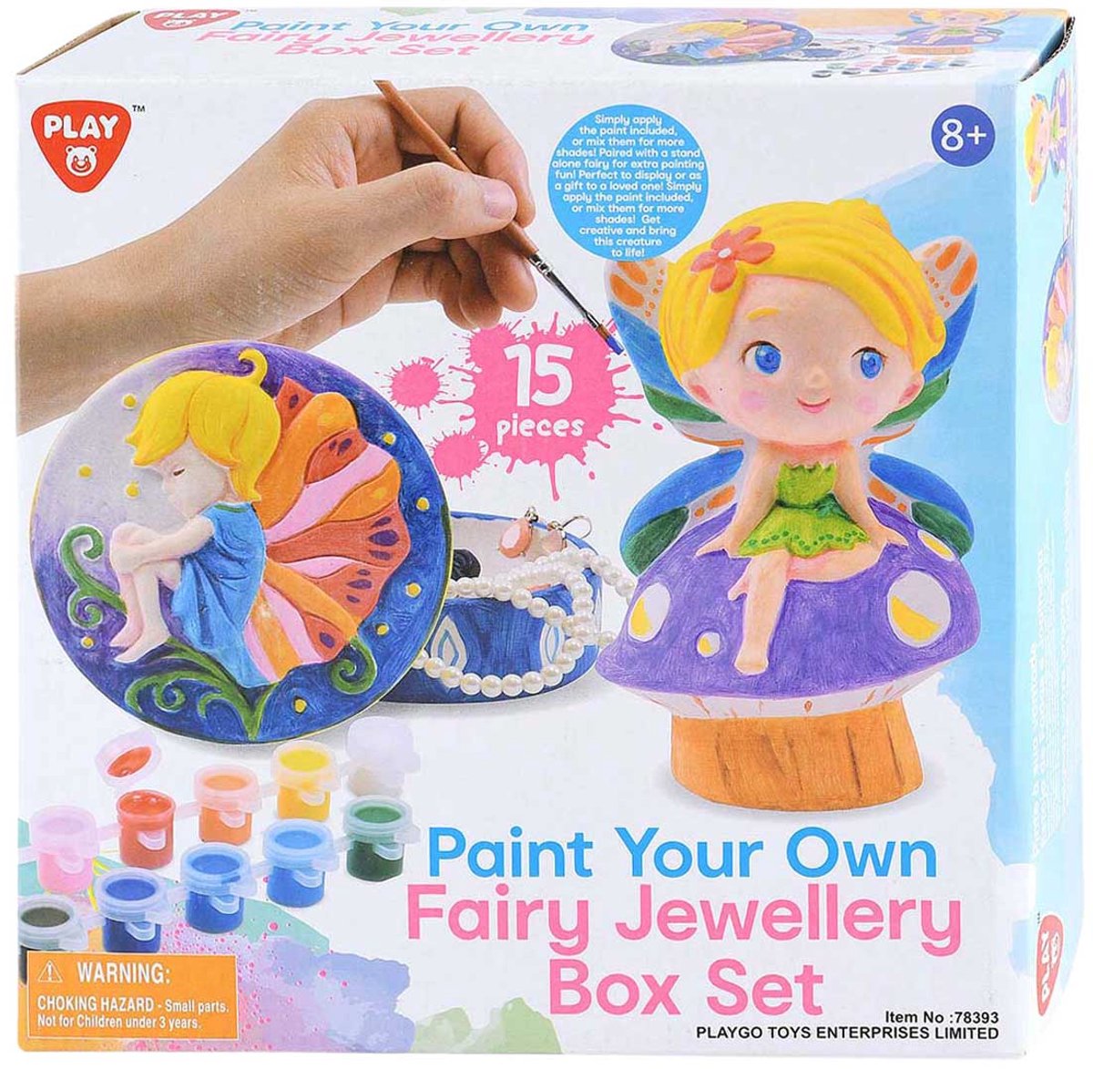 Playgo schilderen sprookjes juwelendoos creatief speelgoed 8-delig.