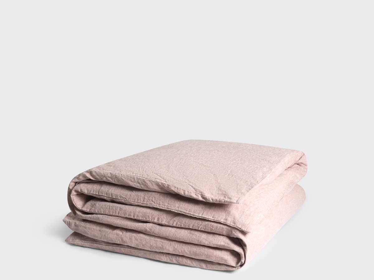 Yumeko dekbedovertrek gewassen linnen roze chambray 240x220 (zonder slopen) - Biologisch & ecologisch Rose Chambray