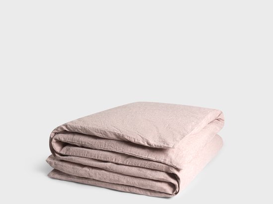 Yumeko dekbedovertrek gewassen linnen roze chambray 240x220 (zonder slopen) - Biologisch & ecologisch