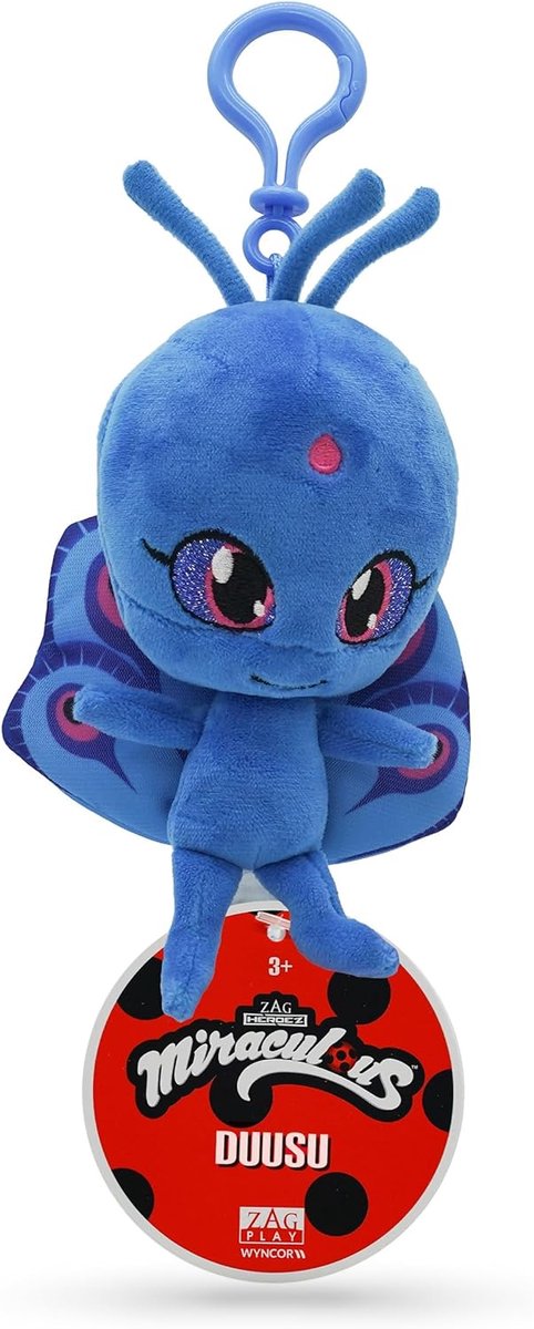 Pluche Pauw Kwami - Kwami Knuffel - Decoratie - Met clip - 12.7 cm - Blauw