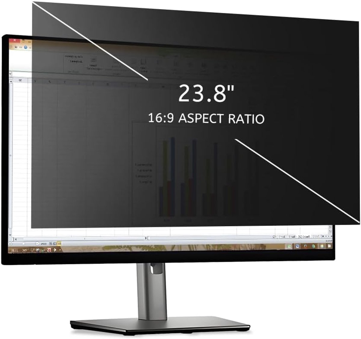 Privacyscherm Monitor - Beeldschermfilter Privacy - Bescherming Gegevens - 28 Graden Zichtbeperking - 23.8 Inch 16:9